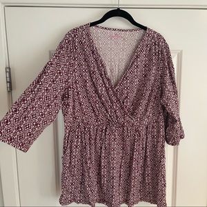 Women Within Umpire Waisted Top with Pockets